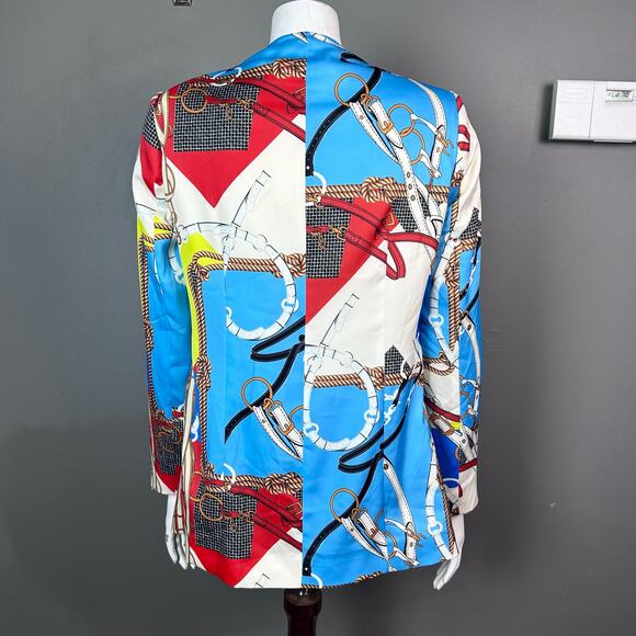 Fever Blazer Size 8 EU 38 equestrian Kentucky Derby old money, preppy horse - Picture 7 of 15